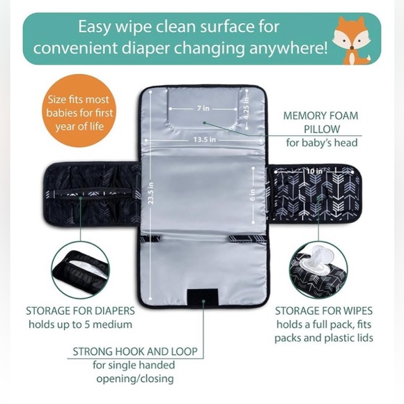 Lil Fox portable changing pad - Picture 3 of 5